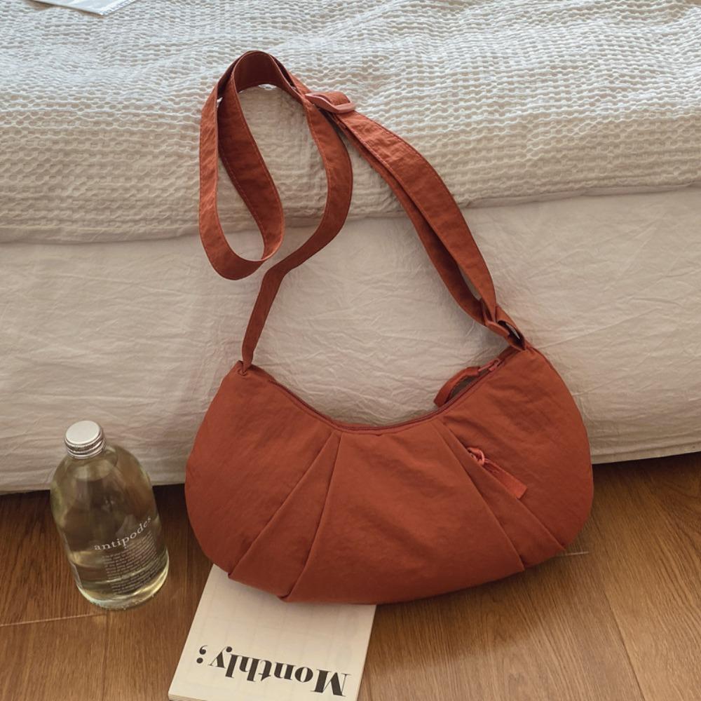 Korean Style Zipper Dumpling Bag Lightweight Sports Messenger bag Nylon Shoulder Bag Male/Female