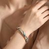 Colorful Enamel Cloisonne Bracelet Dainty Rhinestone Inlay Oil Dipping Cuff  Women