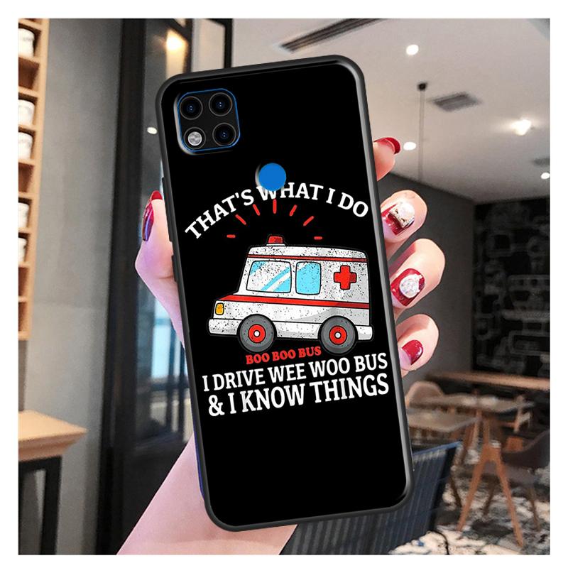 Ambulance EMS EMT Paramedic Funda For Xiaomi Redmi Note 10S 9S 8T 9 Note 10 Pro Note 11 Pro Redmi 9C 9A 9T Soft Case