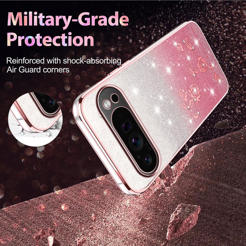 KADEM Чехол для Google Pixel 10 Pro XL Цветок ТПУ Гибкий Градиентный Чехол для Телефона