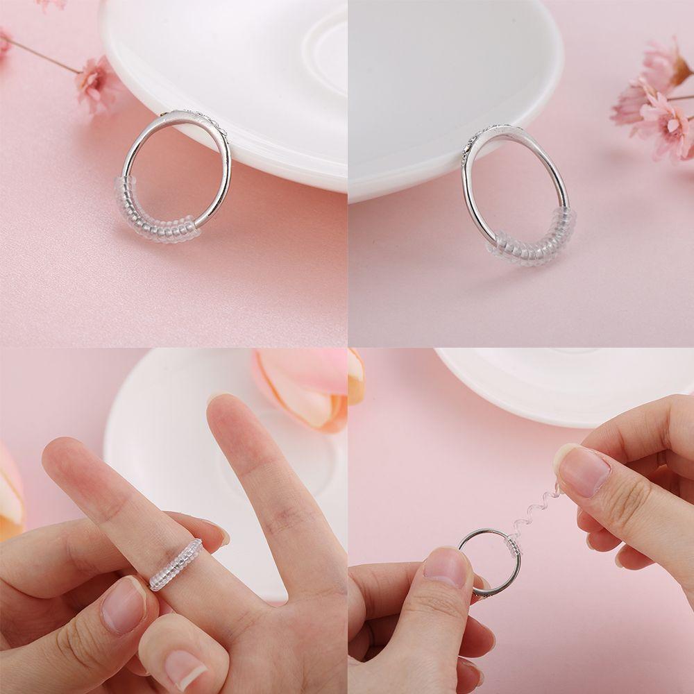 Jewelry Parts Invisible Shell Hard Guard Ring Size Adjuster Tightener Reducer Resizing Tools