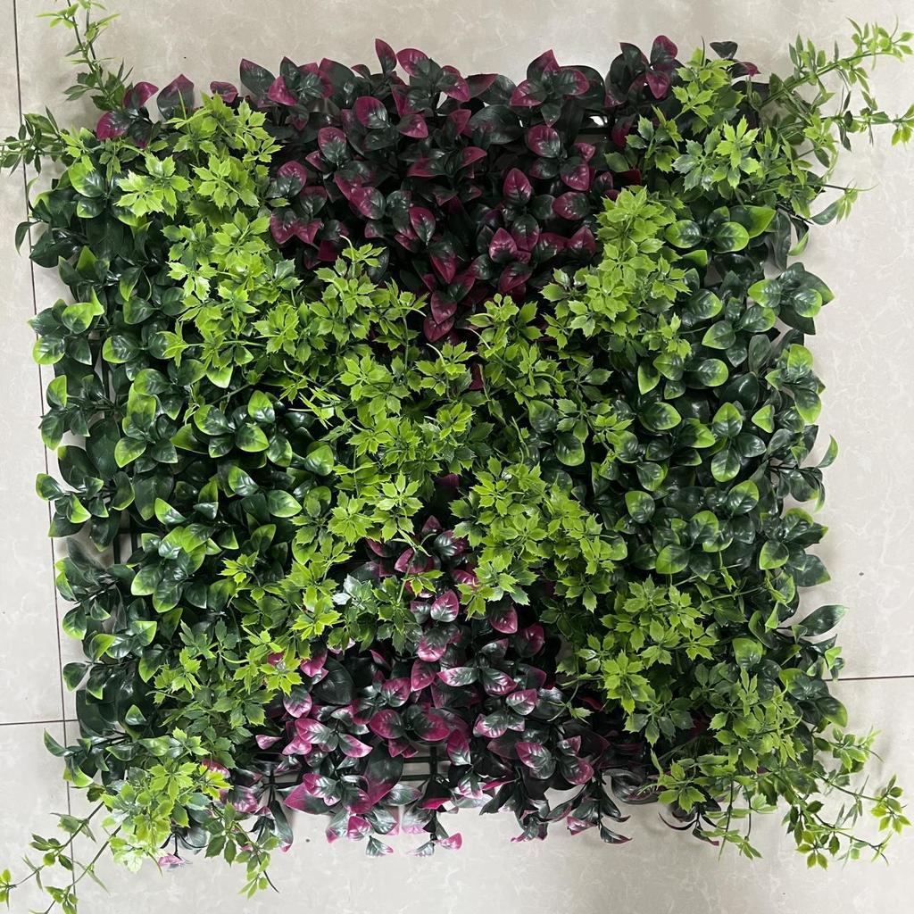 50×50cm Artificial Green Plant Wall - Plastic Vertical Garden, Fake Flower Wall, Synthetic Turf Background