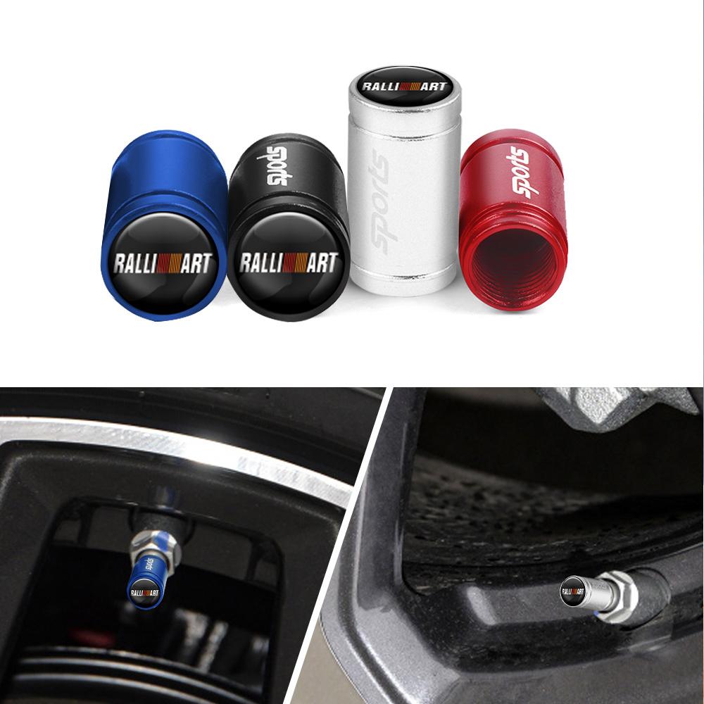 cyzghp1 4pcs Metal Car Tire Valve Caps Dust-proof Covers Auto Exterior Accessories For Mitsubishi Asx Lancer L200 Pajero Sport Attrage