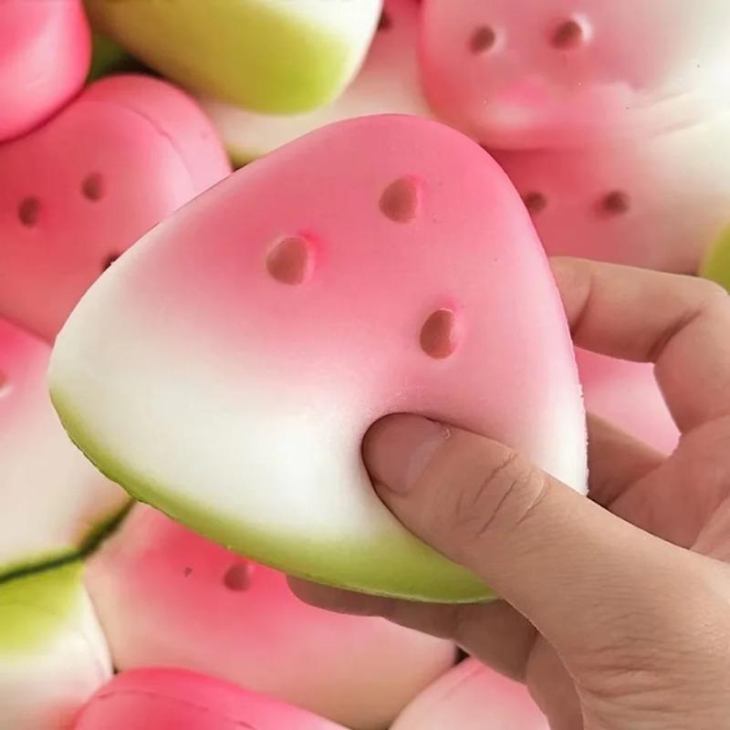Watermelon Squishy Fidget Toy Slow Rising Stress Relief Squeeze Toys Soft Fruit Sensory Decompression Anxiety Pressure Reducer