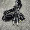 Пятижильный USB-A кабель для зарядки с наконечниками-бочонками DC2.0/DC2.5/DC3.5/DC4.0/DC5.5, ПВХ-покрытием и секциями с защитой от изгиба