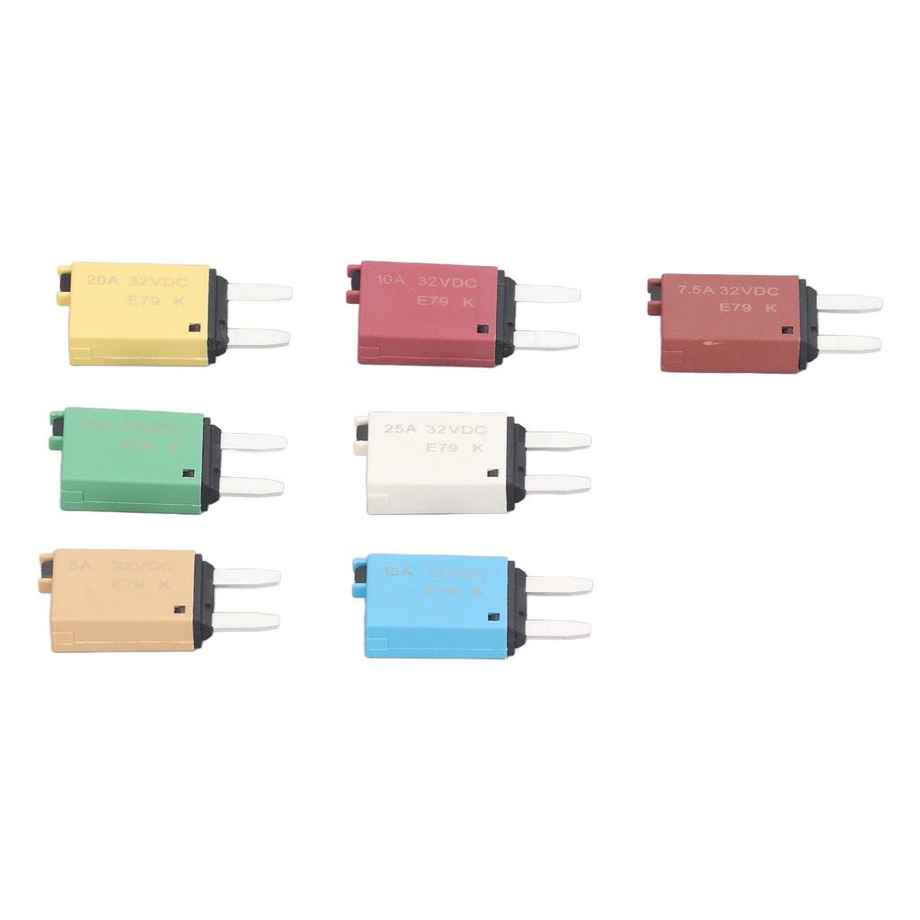 7PCS предохранитель вставного типа автоматический выключатель с ручным сбросом ATC ATO лезвие предохранитель протектор 32VDC 5A 7.5A 10A