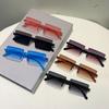 KAMMPT Rimless Rectangle Sunglasses Men New Fashion Gradient Outdoor Shades Women Trendy Simple Beach Vacation Decor Sun Glasses
