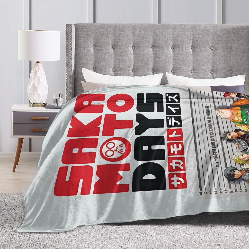 SAKAMOTO DAYS Flannel Blanket Warm Soft Bedding Throws for Bedroom Travel Office Fashion Bedspread Sofa Bed Cover