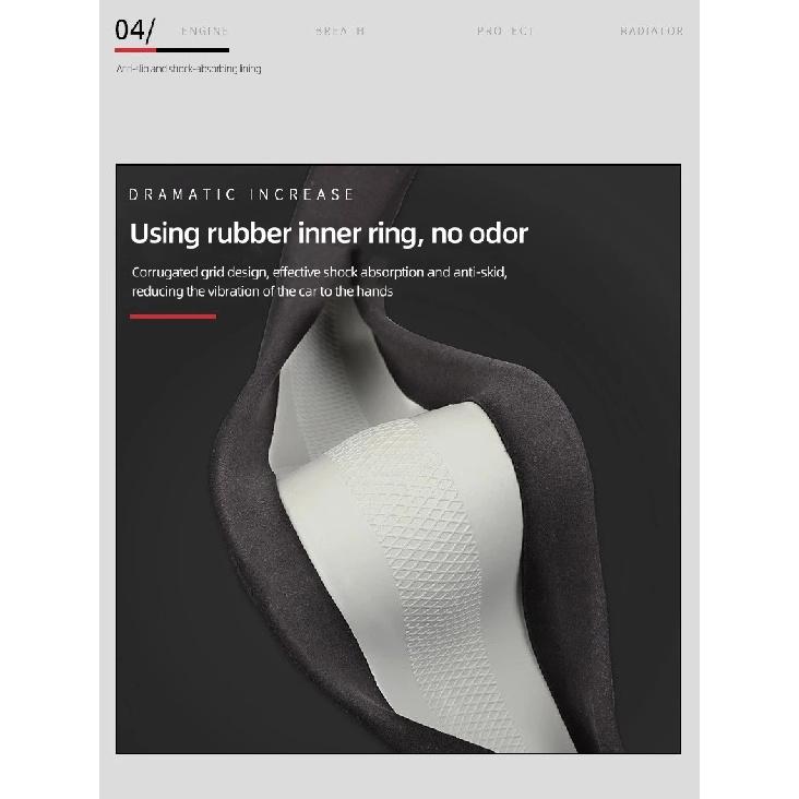 Breathable Suede Car Steering Wheel Cover Sweat Absorbent, Wear Resistant and Non-slip, Universal 37.5-38CM in All Seasons