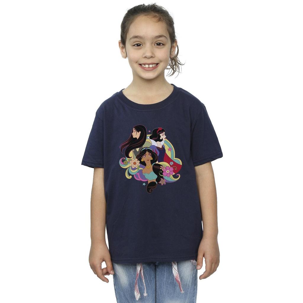 Disney Girls Princess Mulan Jasmine Snow White Cotton T-Shirt