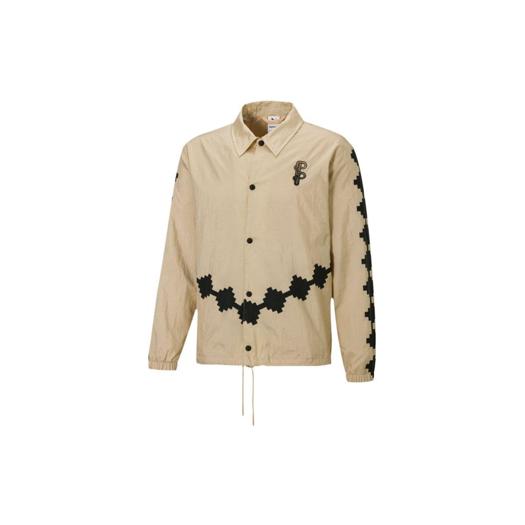 Puma X PRONOUNCE Woven Jacket With Geometric Pattern Unisex Jackets Khaki 532152-20