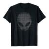 Alien Head Shirt Aliens Symbols Writing UFO T-Shirts Space Buffs Graphic Tee Y2k Top Funny Conspiracy Theorists Outfits Gifts