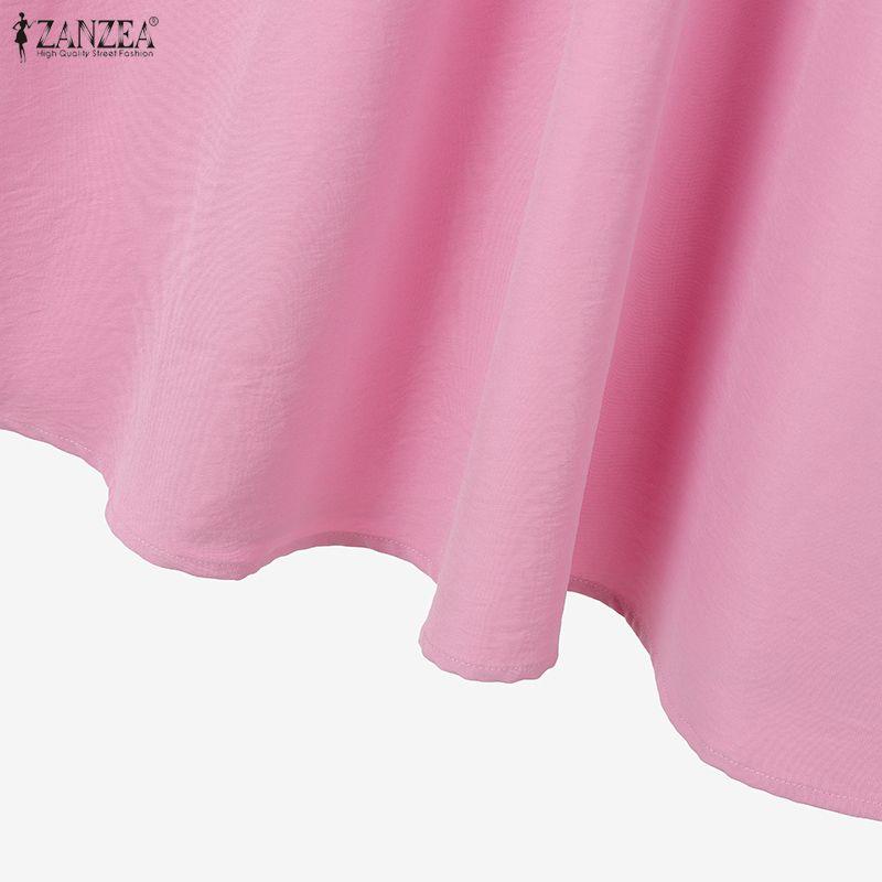 ZANZEA Women Short Sleeve Blouse and Long Skirts Summer Two Piece Suit Sets