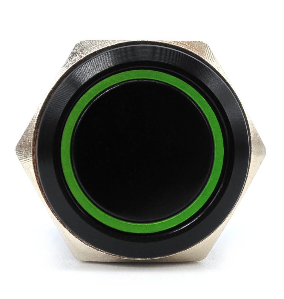 Переключатель вкл/выкл, светодиодная кнопка с фиксацией 18 мм RGB 3 в 1 черный + внедорожная розетка