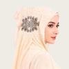 Rhinestone Flower Decor Sequin Embellished Headscarf Light Luxury Head Wrap Turban  Traditional
