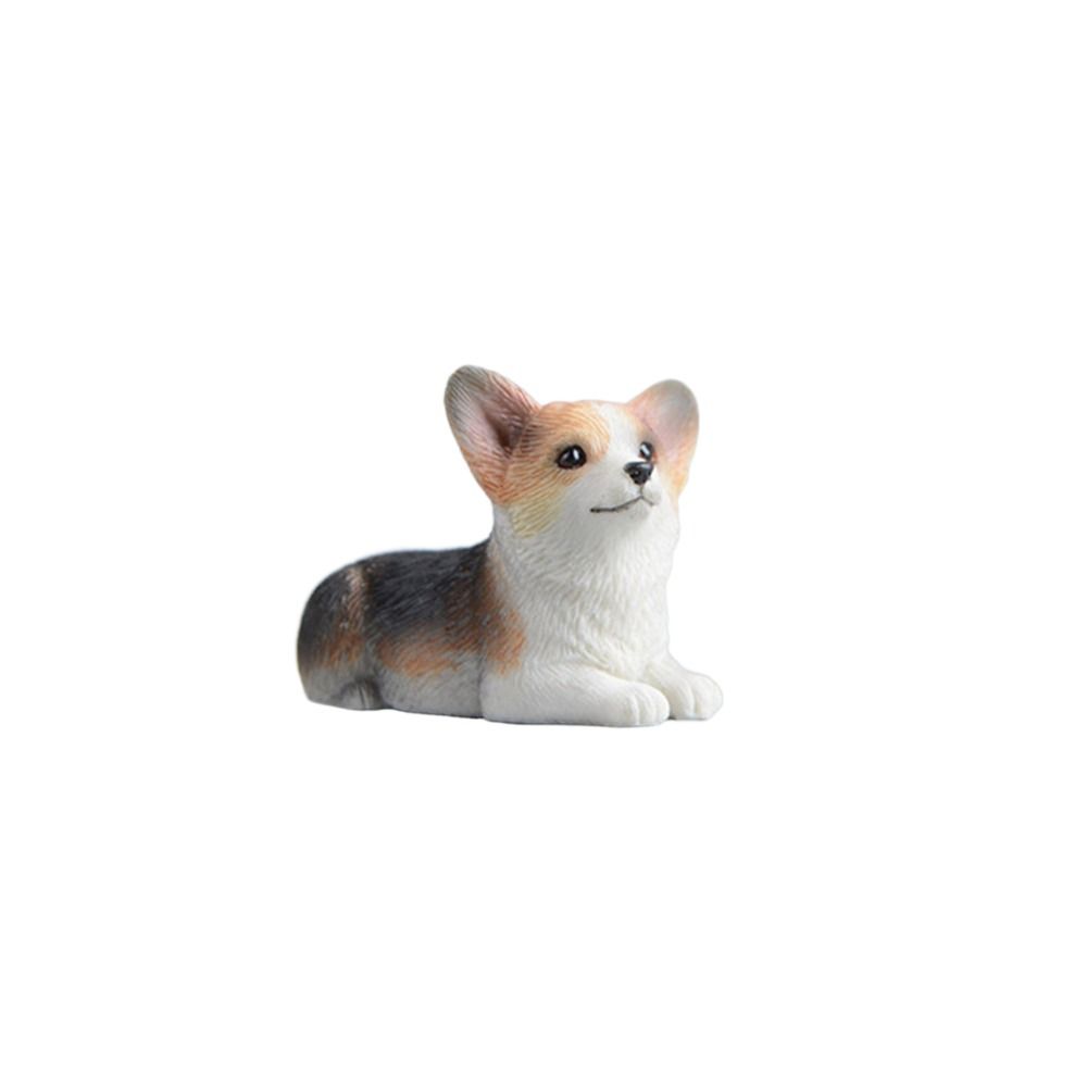 Children's Gift Mini Animal Dog Doll Simulation Dog Car Ornament Corgi Model Miniature Figurines