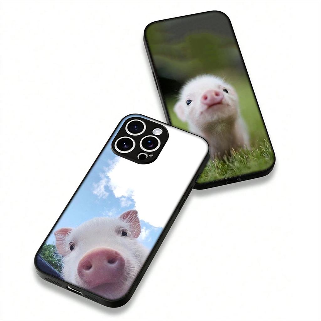 for Samsung Galaxy S25 S23 S22 S24 FE Ultra Plus A56 A05 A06 A15 A16 A57 S7 Edge Phone Cover Case Anime Cute Pig Funny