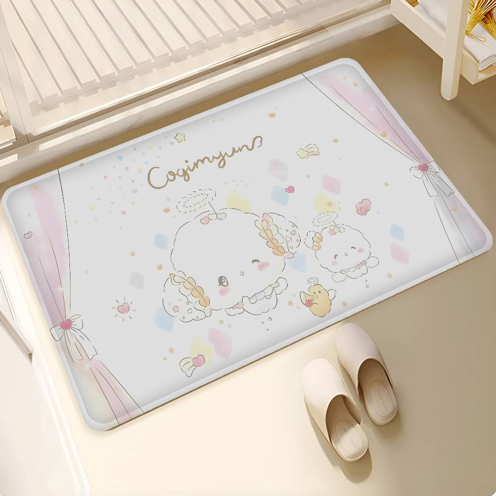 C-cogimyun Anime Entrance Door Mat Nordic Style Bedroom Living Room Doormat Home Balcony Anti-Slip Modern Home Decor