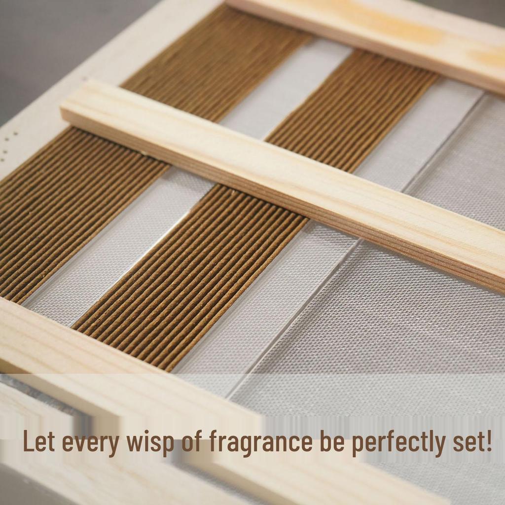 Russian Pine Solid Wood Sun-Drying Incense Tool - Handmade Incense Drying Rack with Compass