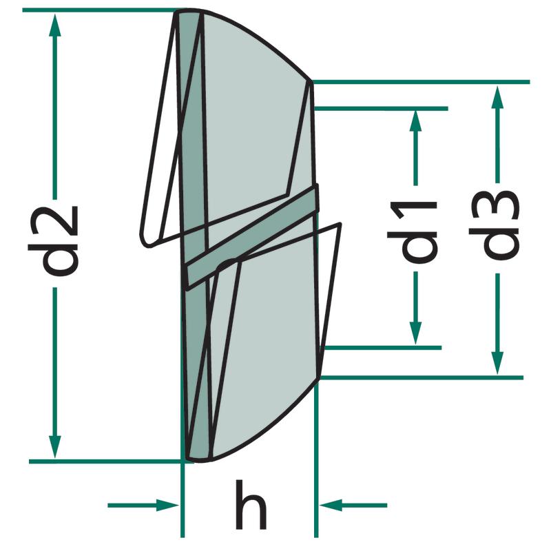 Spring ring shape C DIN 74361C Ø18.5x29mm height 7mm pack 100pcs