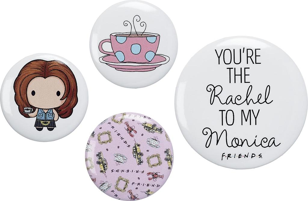 FRIENDS TV Show Set of 4 Rachel Button Badges Multi