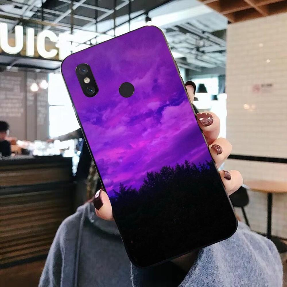 Purple Aesthetic Phone Case For Xiaomi Mi 5X 8 9 10 11 12 lite pro 10T PocoX3pro PocoM3 Note 10 pro lite