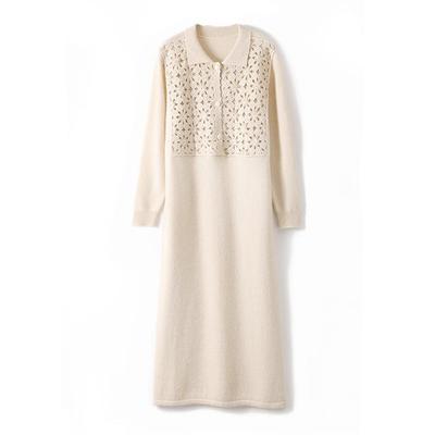 Женское кашемировое платье Qinghe кашемир 70% шерсть 30% кашемир женское осенне-зимнее кашемировое платье мягкое и теплое