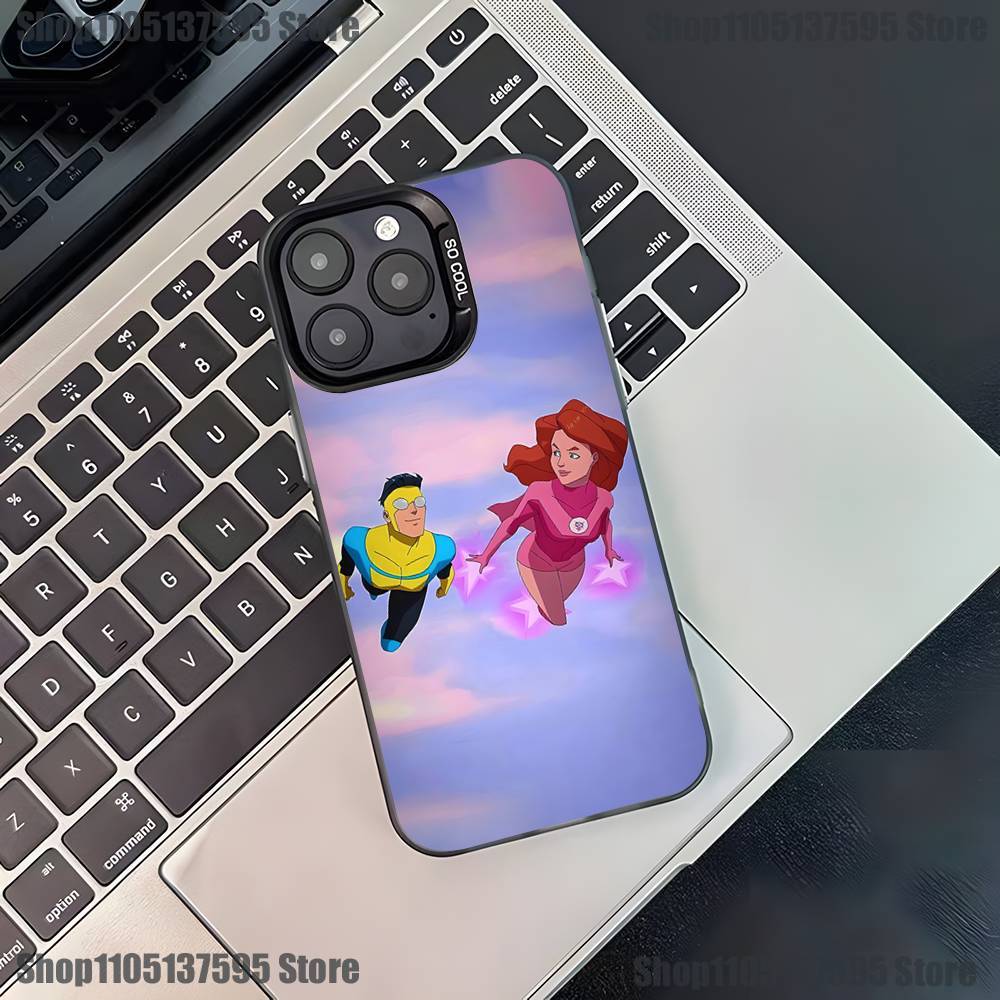Непобедимый Марк Атом Ева Чехол для телефона Для iPhone 17,16,15,14,13,12,11,Pro,XS,Max,Plus,Mini,SE4,E Черный Матовый Ударопрочный Чехол