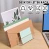 5 Slot Business Card Holder Acrylic Desktop Upright Mail Organize Transparent Card Display Stand Office Desk Bracket