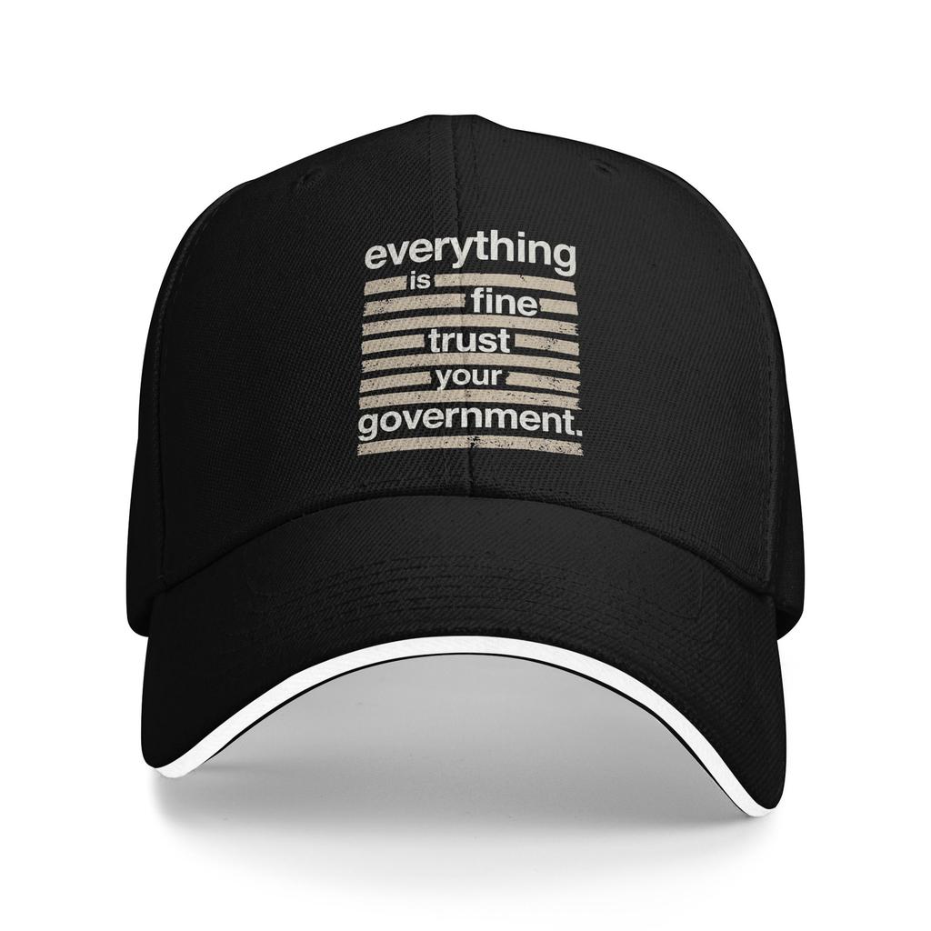 Summer Everything Is Fine Trust Your GovernUnisext Golf Cap Unisex Women Trucker Hat Outdoor All Seasons Gift Sun Hats