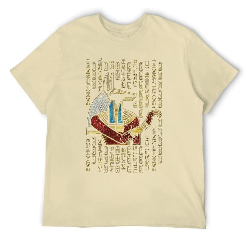Egyptian Anubis Ornament Classic For Sale T-shirts Funny Graphic T-shirt Crewneck Motion Nerd Leisure Eur Size