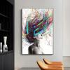 Абстрактные акварельные волосы, женская фигура, холст, живопись, современные постеры, принты, настенные художественные картинки для гостиной, Настенный декор, Cuadros