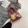 Change Bag 2025 New Retro Cute Messenger Bag Plaid Earphones Handbag Commuter Shoulder Bag