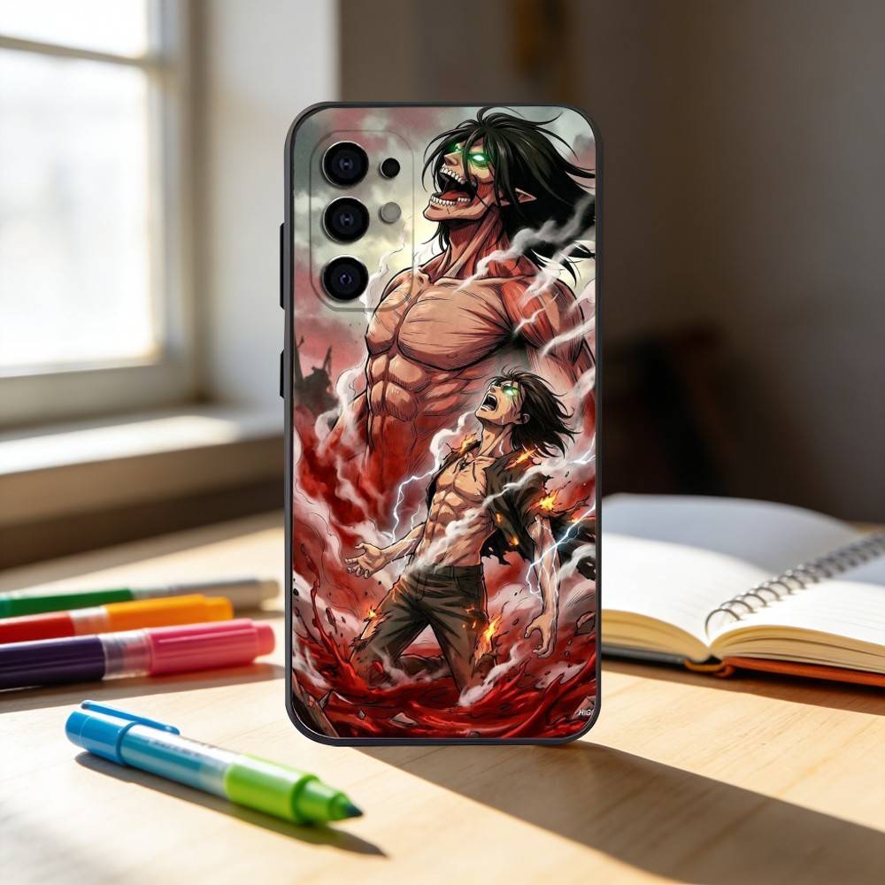Luxury Hot Anime Attack On Titan Phone Case For Samsung S25,S24,S21,S22,S23,S30,Ultra,S20,Plus,Fe,Note,10,9,5G Black Cover