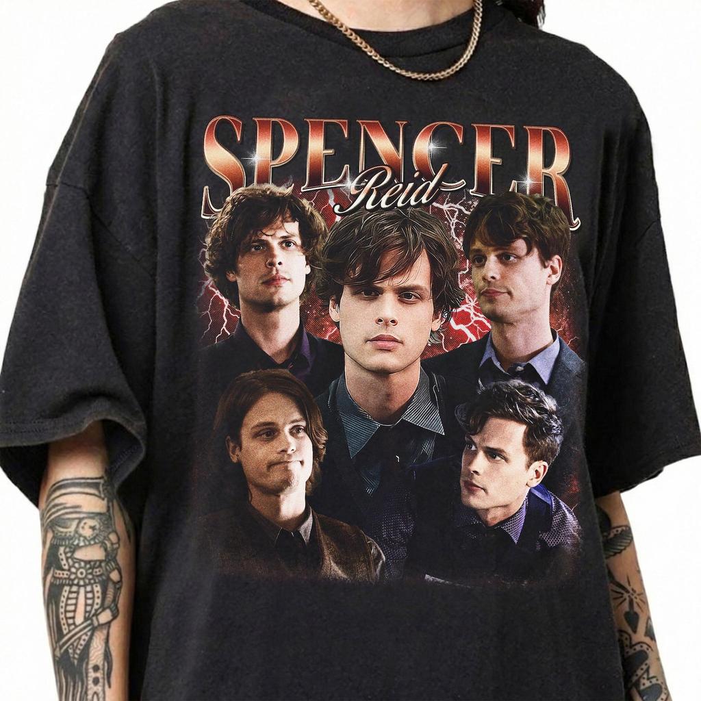 Футболка Spencer Reid Comfort Colors, Футболка в стиле бутлег Dr Spencer Reid, Винтажная футболка Criminal Minds, Мерч BAU, Подарок фанату сериала
