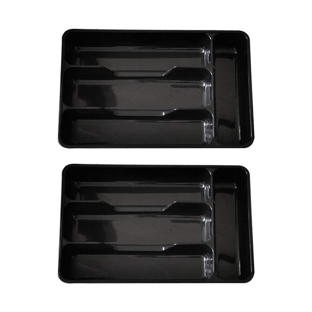 4 Compartments Cutlery Tray Kitchen Drawer Organizer Spoon Knife Fork Separation Plastic Storage Box Tableware Tray
