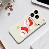 Чехол для iPhone 17 Pro Милый узор Санта-Клаус Прямая кромка ТПУ Задняя крышка телефона