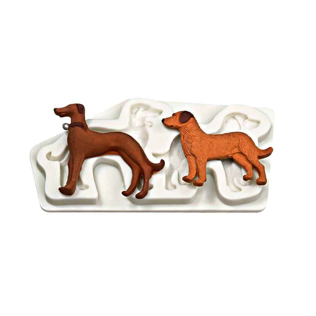 3D имитация щенка, силиконовая гибкая форма для пищевых продуктов, глина, смола, керамика, конфеты, помадка, конфеты, шоколад, форма для мыла