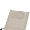 Sun Lounger with Cushion Aluminum and Textilene Cream