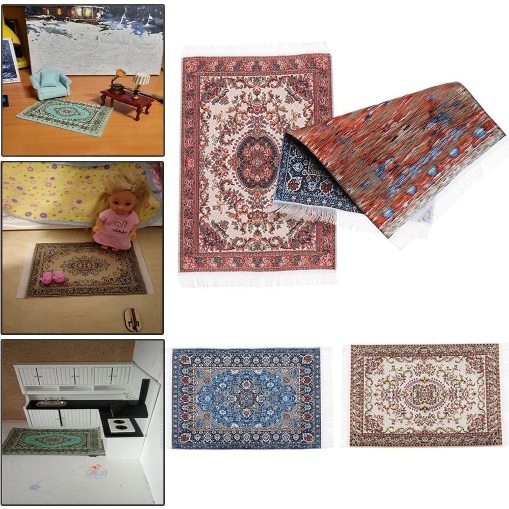 Coverings 1:12 Dollhouse Miniature Dollhouse Carpet Dollhouse Furniture Simulation Weaving Rugs