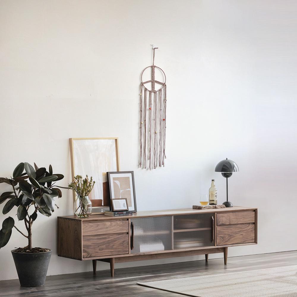 Тканый вручную гобелен из хлопковой веревки «Рассвет Закат» для декора комнаты