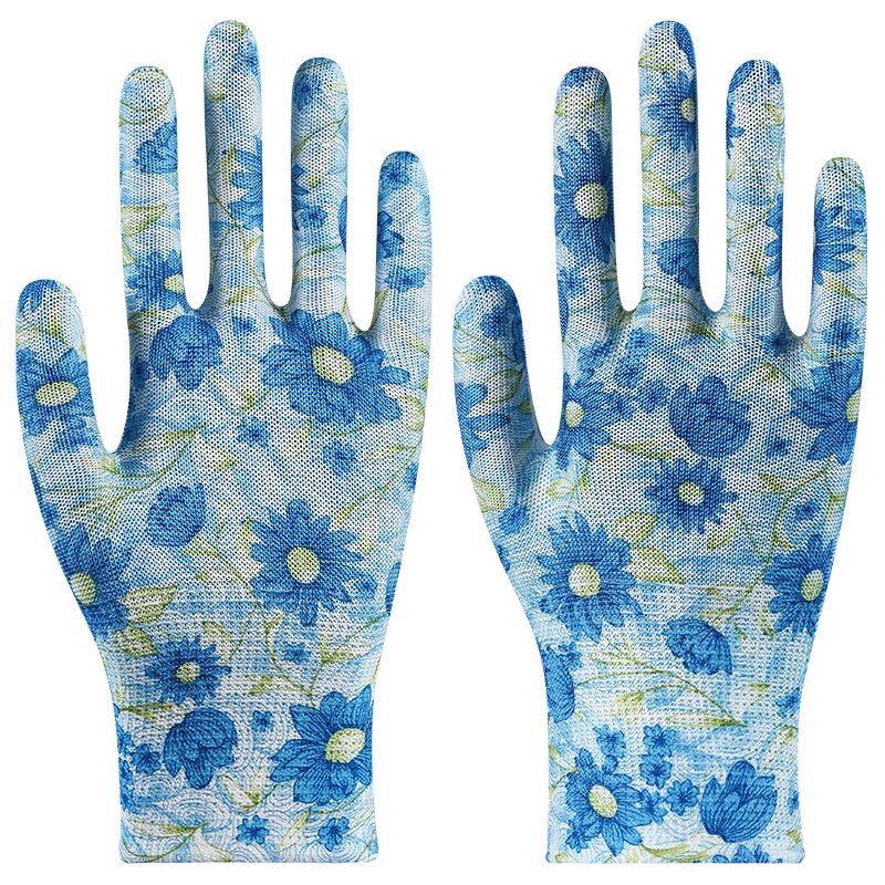 Lightweight Breathable Nylon Gardening Gloves - Wear-Resistant, Multi-Color Patterns