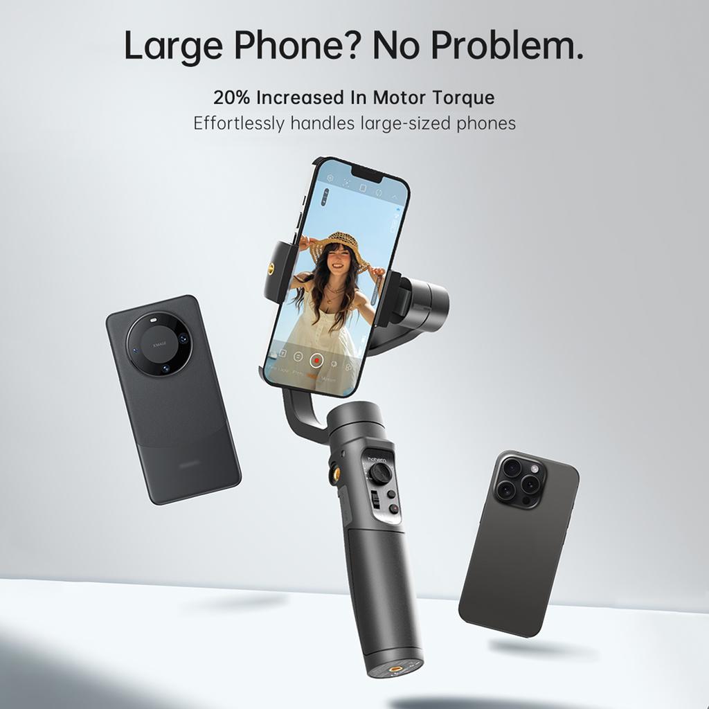 Hohem 2024 iSteady Mobile+ 3-осевой стабилизатор-подвес для смартфона, грузоподъемность 280 г/0,61 фунта