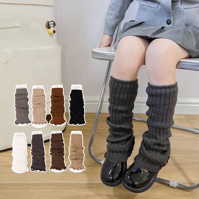 Baby Pile Socks Children Leg Warmers Lolitas  Knitted Socks Baby Girls Warm Cute Sweet Ballet Guards Socks Long Stockings Knitted Leg Covers
