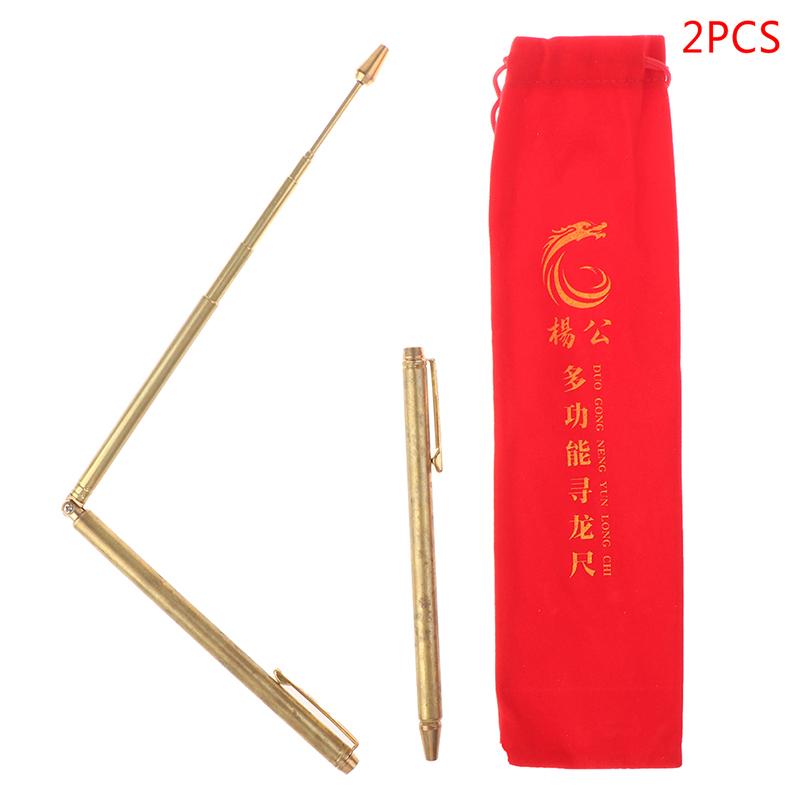 2Pcs Dowsing Rods Durable Brass Tools Water Detector Measuring Instruments Easy To Carry And Stretch 55Cm Long