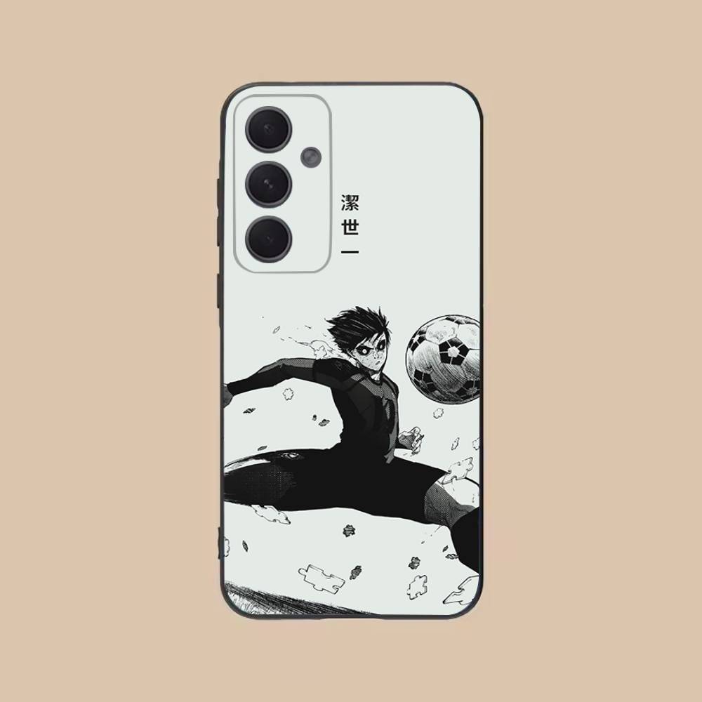 Comics B-Blue L-Lock Phone Case For Samsung S25,24,21,22,23,20,S30,Ultra,Plus, Fe,5G Silicone Cover