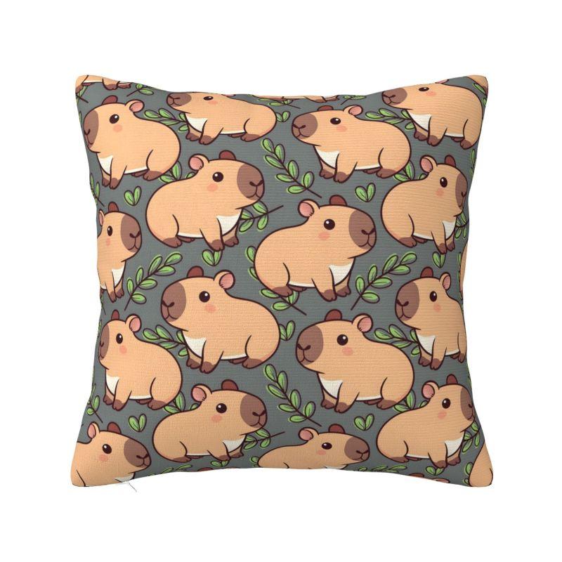 Custom Funny Colourful Capybara Printed Pillow Case xcm Decoration Nordic Outdoor Cushions Square Pillowcase