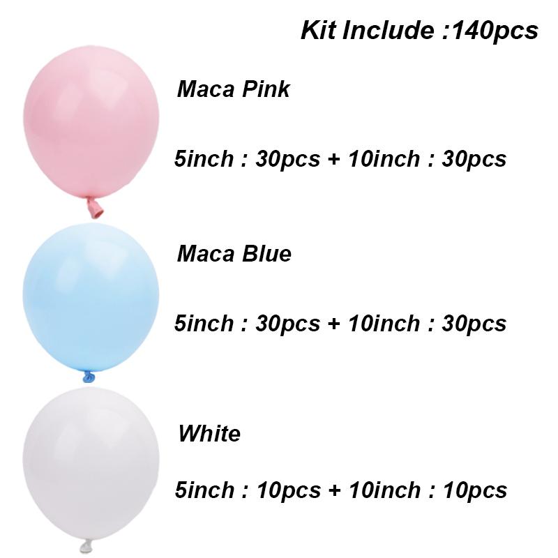 Pastel Balloon Garland Arch Kit Pink Blue Balloons Set Baby Shower Boy Girl Birthday Party Decoration Wedding Gender Reveal Baptism Christening