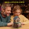 FUNPOLA 3D Книга-пазл для книжной полки, деревянный набор для сборки DIY, миниатюрный кукольный домик, книжная полка, подставка для книг, дисплей, поделка 201 для школьников среднего звена, Звук, Пазл,