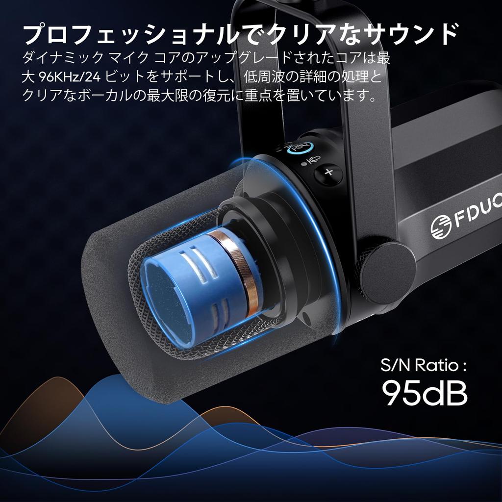 FDUCE SL40 USB XLR Динамический микрофон Подкастинг Игры Прямые трансляции Запись Встроенный выход на наушники Светодиодная кнопка отключения звука Полностью металлический Изоляция голоса